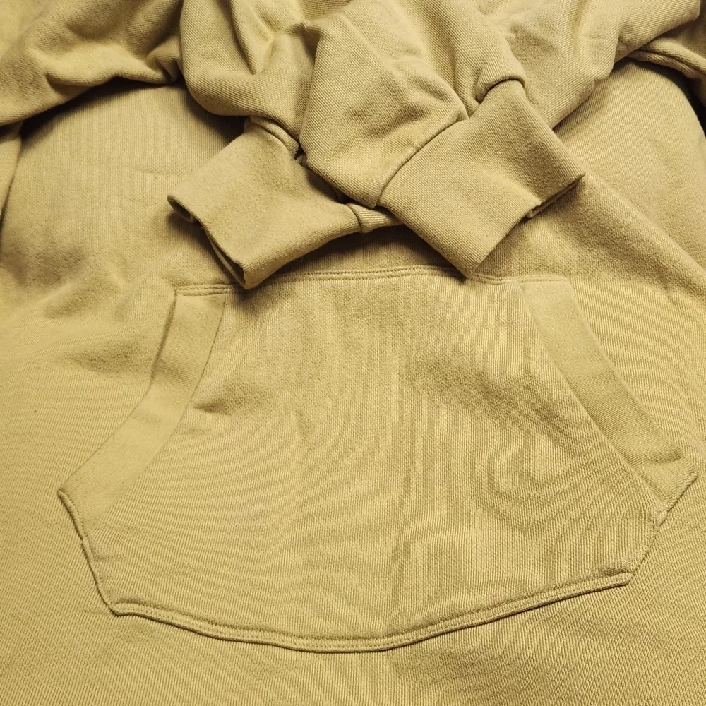 Madewell Resourced Cotton Relaxed Hoodie Sweatshirt In Olive Surplus Size M